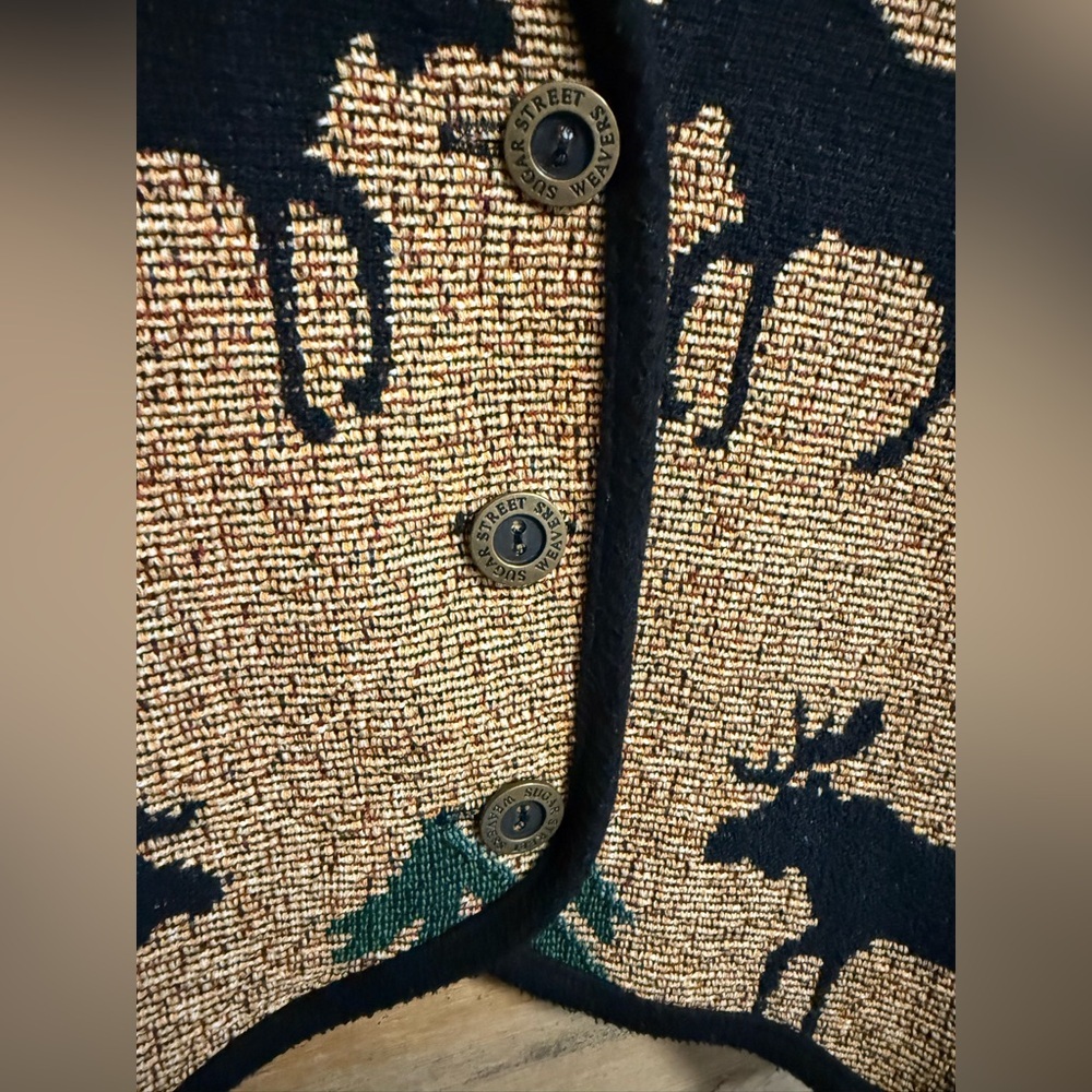 Handmade Sugar Street Weavers One-Of-A-Kind Moose Vest - Picture 6 of 8